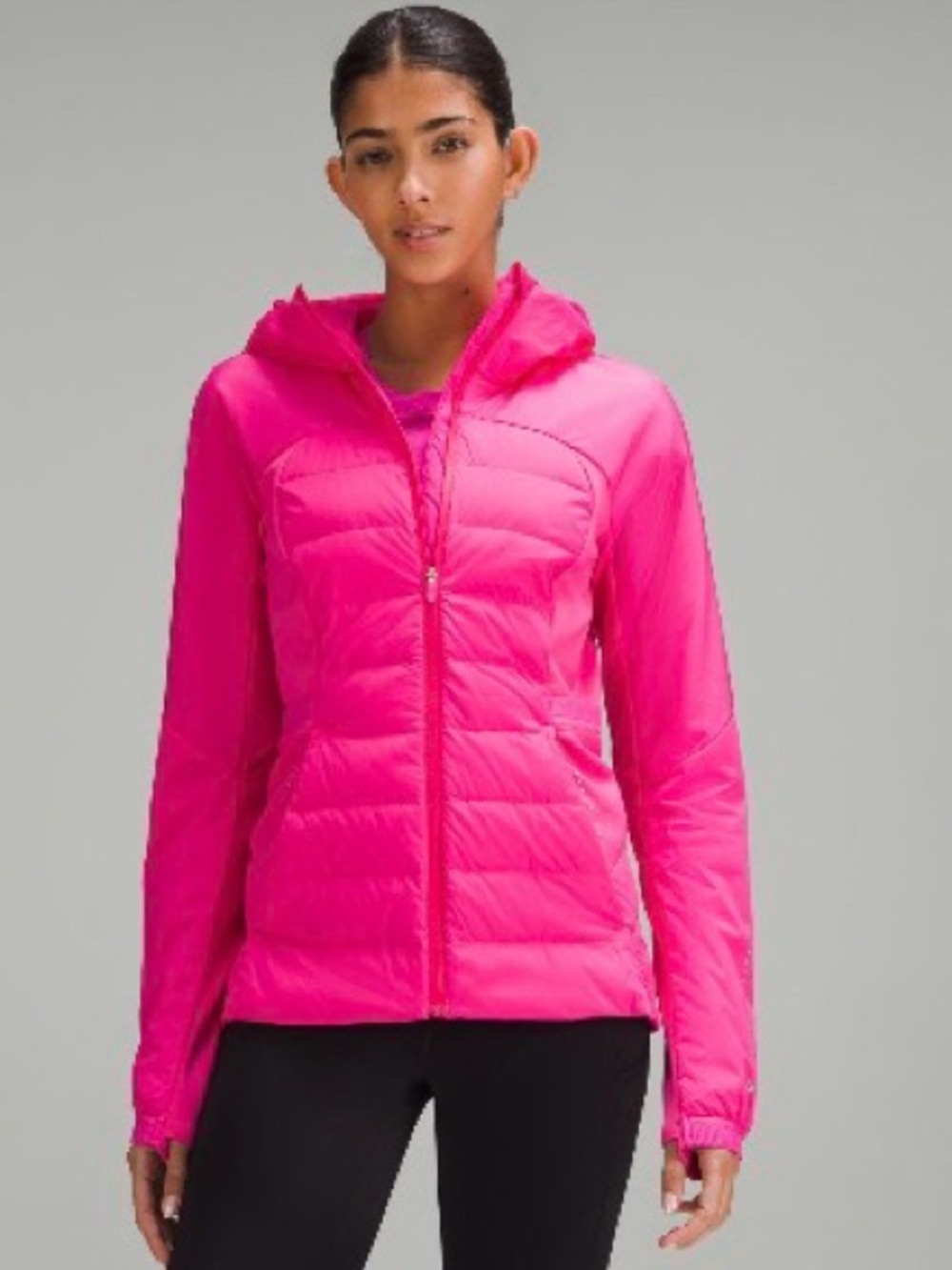 lululemon athletica Women’s Hot Pink Hooded Puffer Jacket